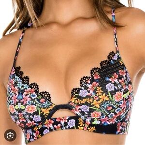 Luli Fama Floral Lace Bralette NOCHES DE SEVILLA underwire top size M